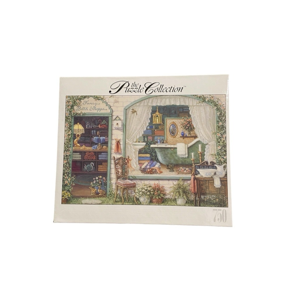 RoseArt Fancy Bath Shoppe Janet Kruskamp 750 Piece Puzzle New Sealed 2002